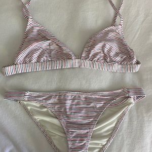 Eberjey full set striped bikini